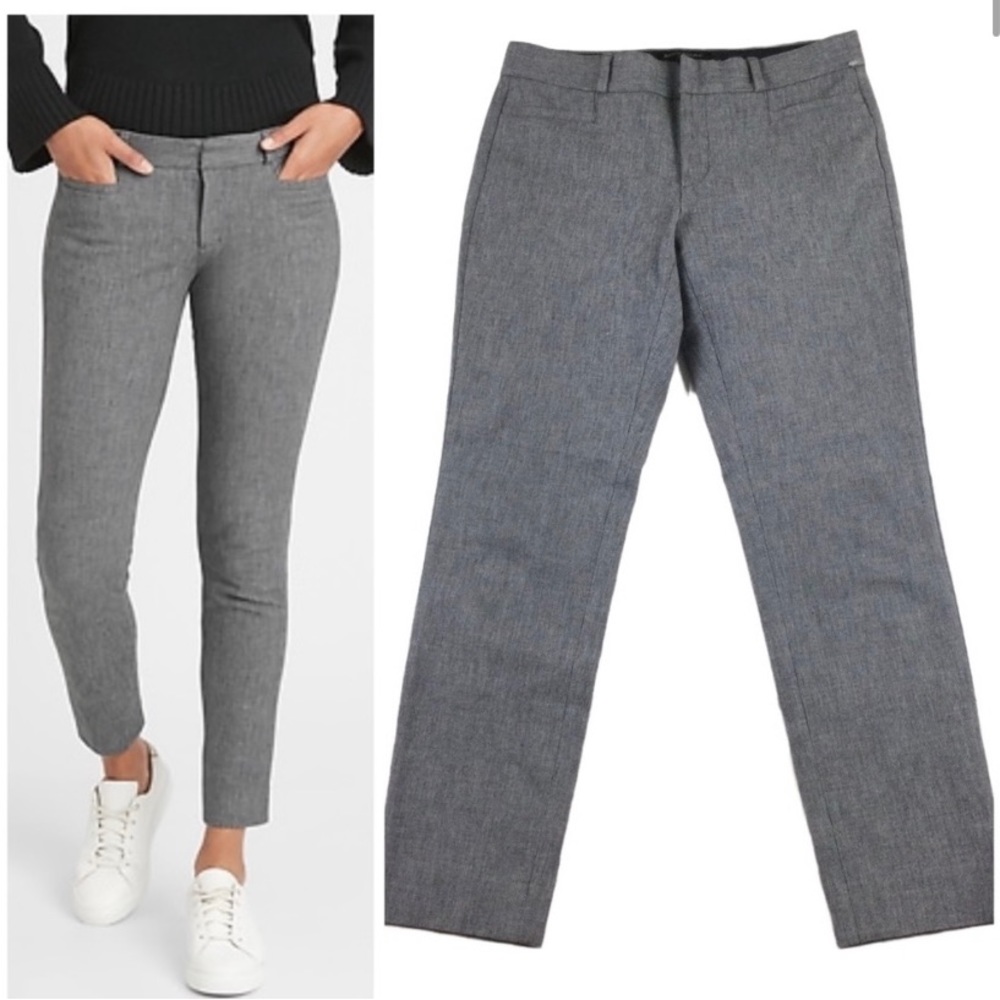BANANA REPUBLIC Sloan Fit Skinny gray Ankle Pant trousers Sz 10